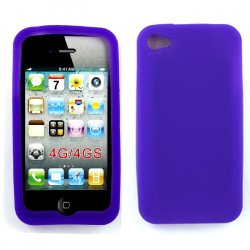 iPhone 4 4S Silicone Soft Case (Purple)